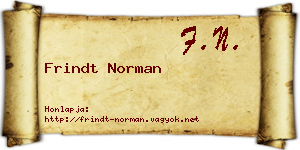 Frindt Norman névjegykártya